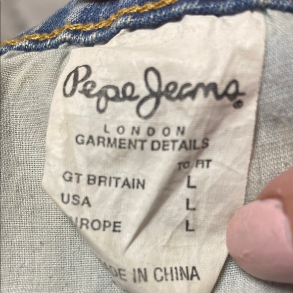 Pepe Gecma Denim Patchwork Maxi Skirt length 37”waist 15” - Picture 5 of 6